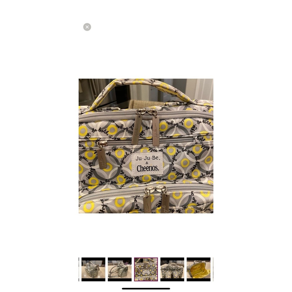 Ju Ju Be Diaper Bag Unisex Cheerios Limited Edition New with Tags Cute‎ Spacious - Picture 8 of 10